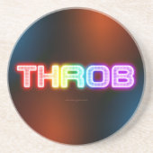 SlipperyJoe's throb regenboogachtige gradiënt dik  Zandsteen Onderzetter (Voorkant)