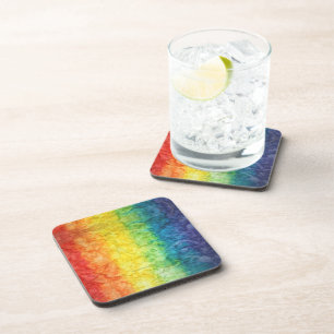 SlipperyJoe's tie-dye vlag regenboog in iets organ Bier Onderzetter