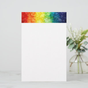 SlipperyJoe's tie-dye vlag regenboog in iets organ Briefpapier