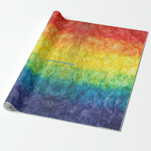 SlipperyJoe's tie-dye vlag regenboog in iets organ Cadeaupapier