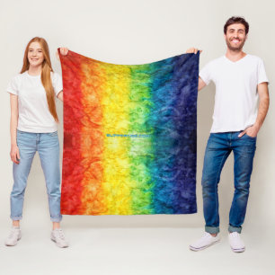 SlipperyJoe's tie-dye vlag regenboog in iets organ Fleece Deken