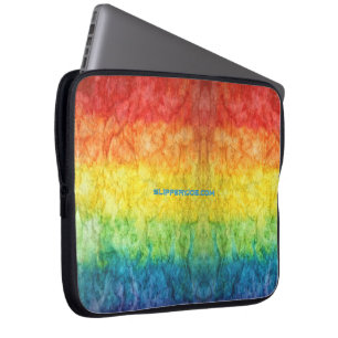 SlipperyJoe's tie-dye vlag regenboog in iets organ Laptop Sleeve