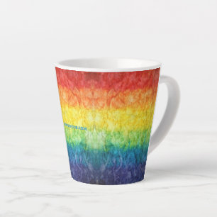 SlipperyJoe's tie-dye vlag regenboog in iets organ Latte Mok