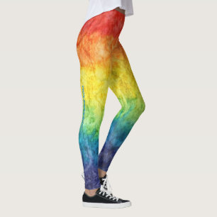 SlipperyJoe's tie-dye vlag regenboog in iets organ Leggings
