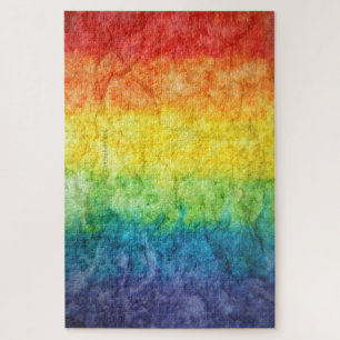 SlipperyJoe's tie-dye vlag regenboog in iets organ Legpuzzel