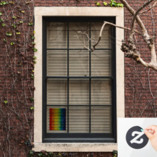 SlipperyJoe's tie-dye vlag regenboog in iets organ Raamsticker