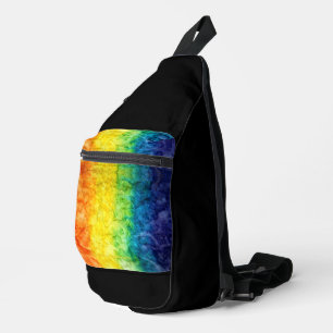 SlipperyJoe's tie-dye vlag regenboog in iets organ Sling Bag