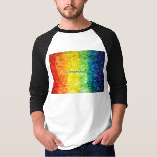 SlipperyJoe's tie-dye vlag regenboog in iets organ T-shirt