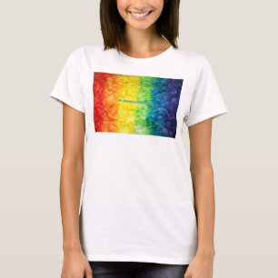 SlipperyJoe's tie-dye vlag regenboog in iets organ T-shirt