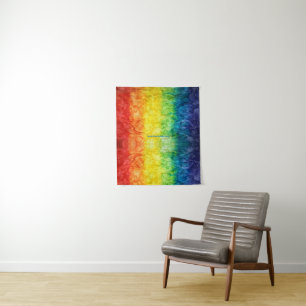 SlipperyJoe's tie-dye vlag regenboog in iets organ Wandkleed