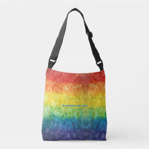 SlipperyJoe's tie-dye vlag regenboog ingedrukt in  Crossbody Tas