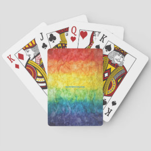 SlipperyJoe's tie-dye vlag regenboog ingedrukt in  Pokerkaarten