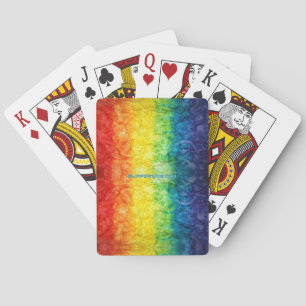SlipperyJoe's tie-dye vlag regenboog ingedrukt in  Pokerkaarten