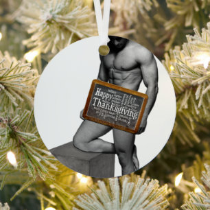 SlipperyJoe's traditionele Thanksgiving gespierde  Metalen Ornament