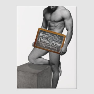 SlipperyJoe's traditionele Thanksgiving gespierde  Vellum Uitnodigingen