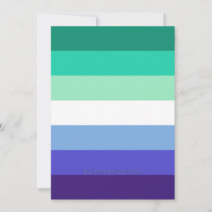 SlipperyJoe's trans-inclusieve gay mannen vlag pal Feestdagenkaart