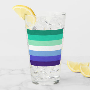 SlipperyJoe's trans-inclusieve gay mannen vlag pal Glas