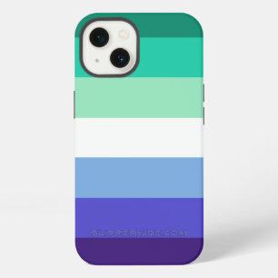 SlipperyJoe's trans-inclusieve gay mannen vlag pal iPhone 13 Hoesje