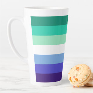 SlipperyJoe's trans-inclusieve gay mannen vlag pal Latte Mok