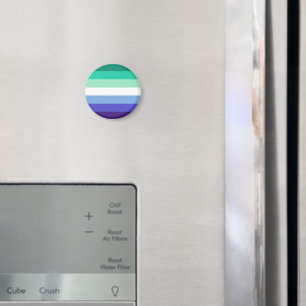SlipperyJoe's trans-inclusieve gay mannen vlag pal Magneet