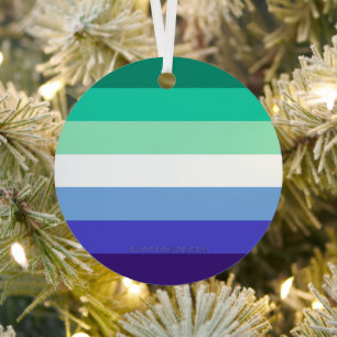 SlipperyJoe's trans-inclusieve gay mannen vlag pal Metalen Ornament