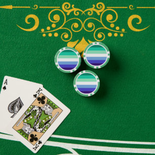 SlipperyJoe's trans-inclusieve gay mannen vlag pal Poker Chips