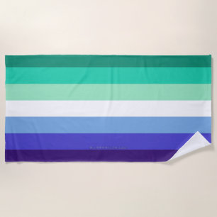 SlipperyJoe's trans-inclusieve gay mannen vlag pal Strandlaken