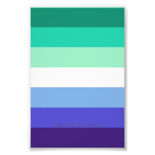 SlipperyJoe's trans-inclusieve vlaggencode voor ho Foto Afdruk
