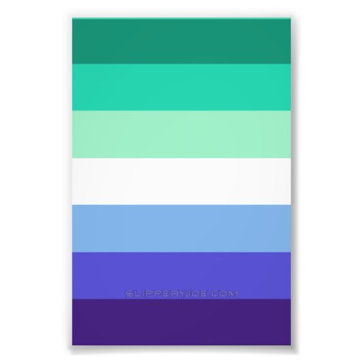 SlipperyJoe's trans-inclusieve vlaggencode voor ho Foto Afdruk (Voorkant)