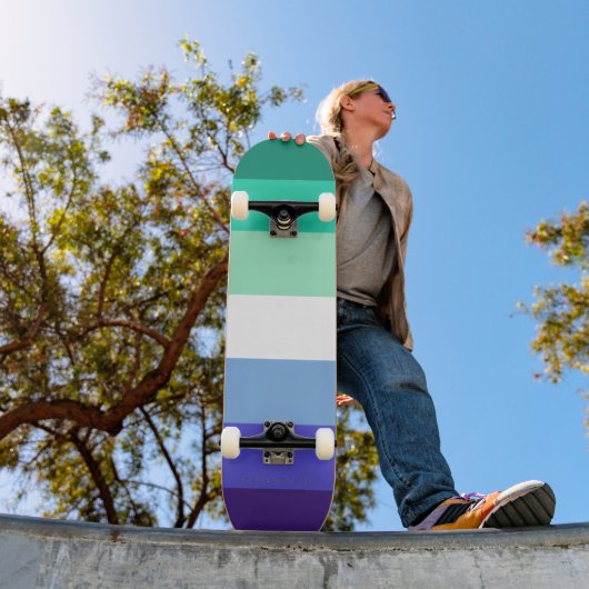 SlipperyJoe's trans-inclusieve vlaggencode voor ho Persoonlijk Skateboard (Buiten 1)