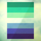 SlipperyJoe's trans-inclusieve vlaggencode voor ho Raamsticker (Vel 3)