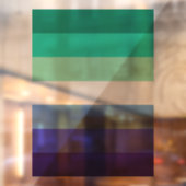 SlipperyJoe's trans-inclusieve vlaggencode voor ho Raamsticker (Vel 2)