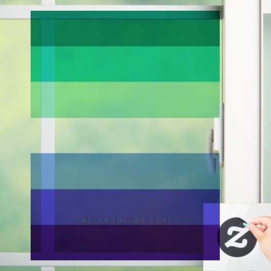 SlipperyJoe's trans-inclusieve vlaggencode voor ho Raamsticker (Huis)