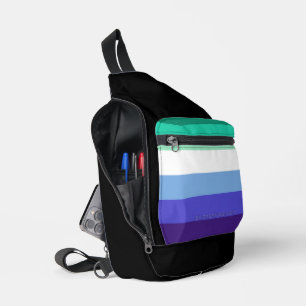 SlipperyJoe's trans-inclusieve vlaggpalet voor hom Sling Bag