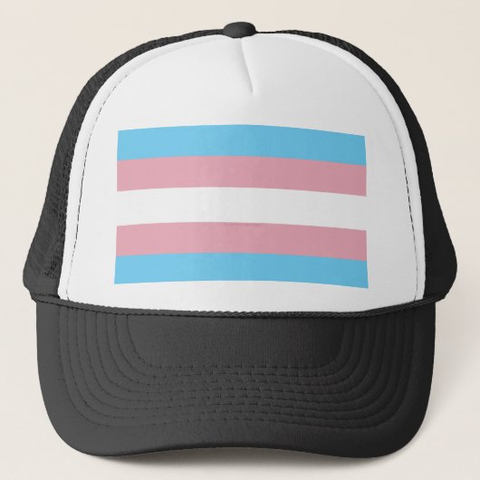 SlipperyJoe's transgender trotsdiversiteit vlag Trucker Pet (Voorkant)