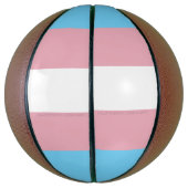 SlipperyJoe's transgender trotskleurenvlag zichtba Basketbal (Verticaal)