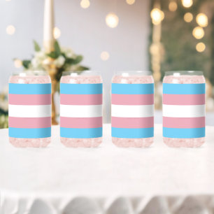 SlipperyJoe's transgender trotskleurenvlag zichtba Blikvorm Glas
