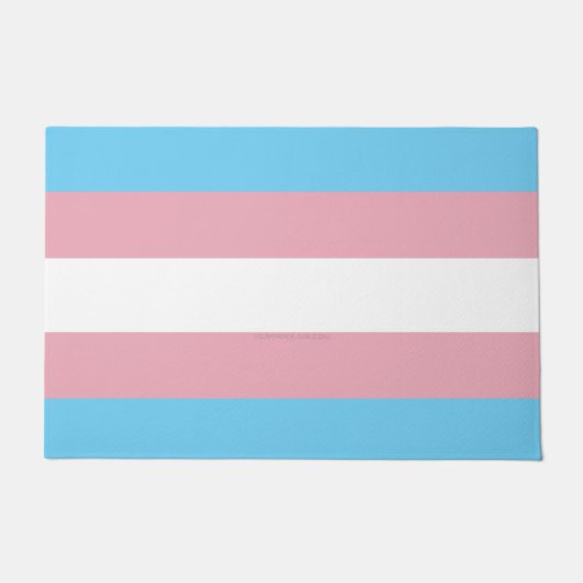 SlipperyJoe's transgender trotskleurenvlag zichtba Deurmat (Voorkant)