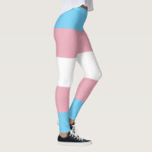 SlipperyJoe's transgender trotskleurenvlag zichtba Leggings (Rechts)