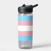 SlipperyJoe's transgender trotskleurenvlag zichtba Waterfles (Links)