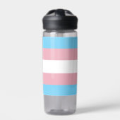 SlipperyJoe's transgender trotskleurenvlag zichtba Waterfles (Voorkant)