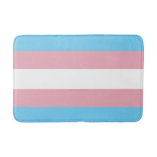 SlipperyJoe's transgender trotskleurvlag zichtbaar Badmat