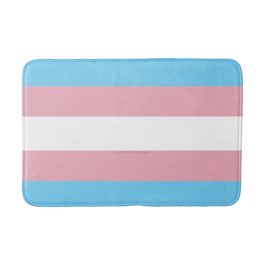 SlipperyJoe's transgender trotskleurvlag zichtbaar Badmat (Voorkant)