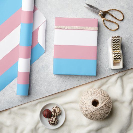 SlipperyJoe's transgender trotskleurvlag zichtbaar Cadeaupapier (Crafts)