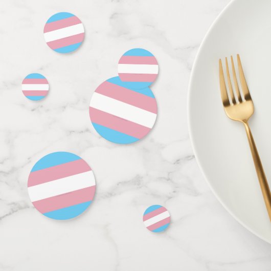 SlipperyJoe's transgender trotskleurvlag zichtbaar Confetti (Groep)