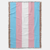 SlipperyJoe's transgender trotskleurvlag zichtbaar Deken (Voorkant Verticaal)
