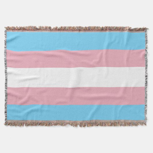 SlipperyJoe's transgender trotskleurvlag zichtbaar Deken (Voorkant)