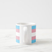 SlipperyJoe's transgender trotskleurvlag zichtbaar Espresso Kop (Achterkant)