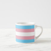SlipperyJoe's transgender trotskleurvlag zichtbaar Espresso Kop (Rechts)