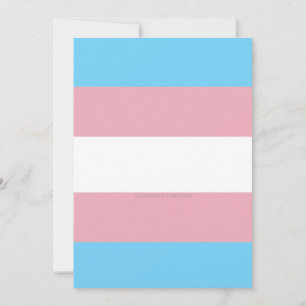 SlipperyJoe's transgender trotskleurvlag zichtbaar Feestdagenkaart